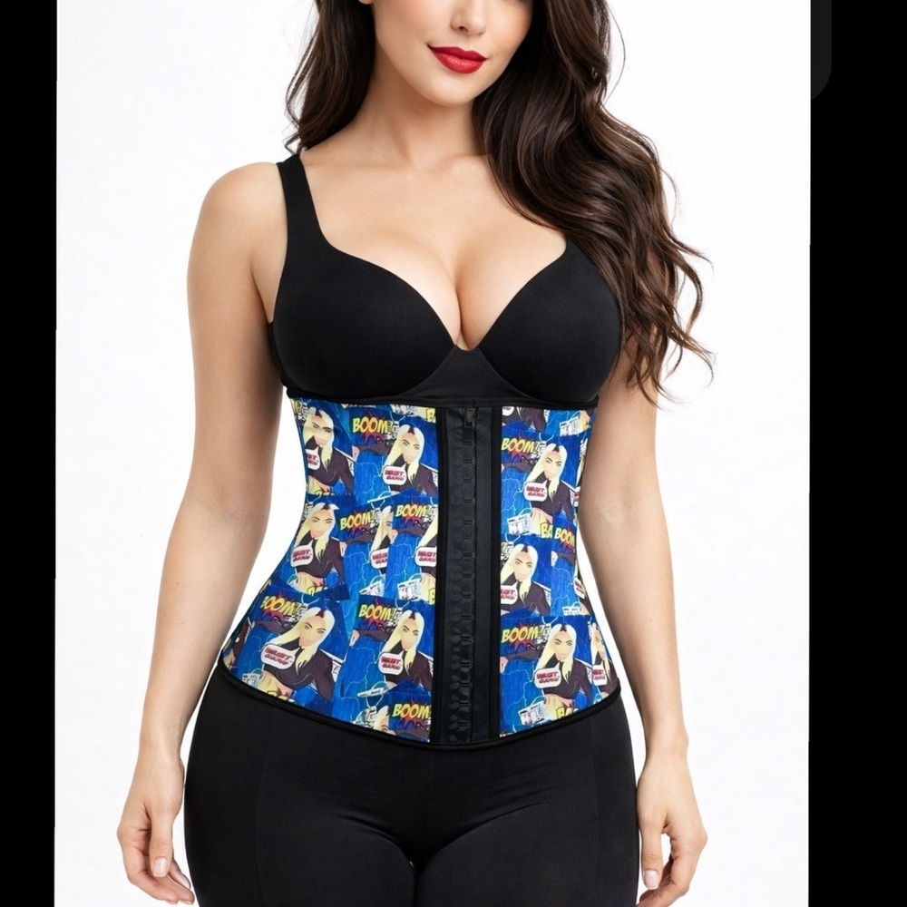 Premodonna By Ann Cherry Rare “Boom” Graphics Cartoon Compression Corset SizeXXL